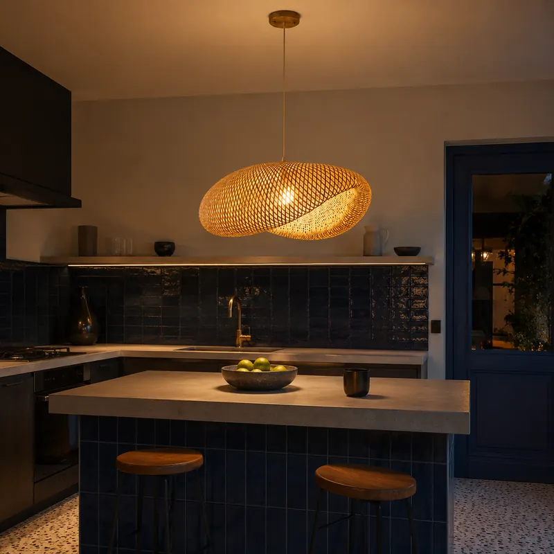 Suspension Rotin Naturel Design