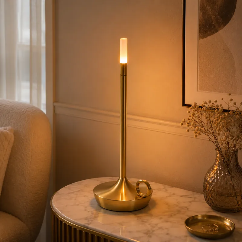 Lampe À Poser Effet Bougie