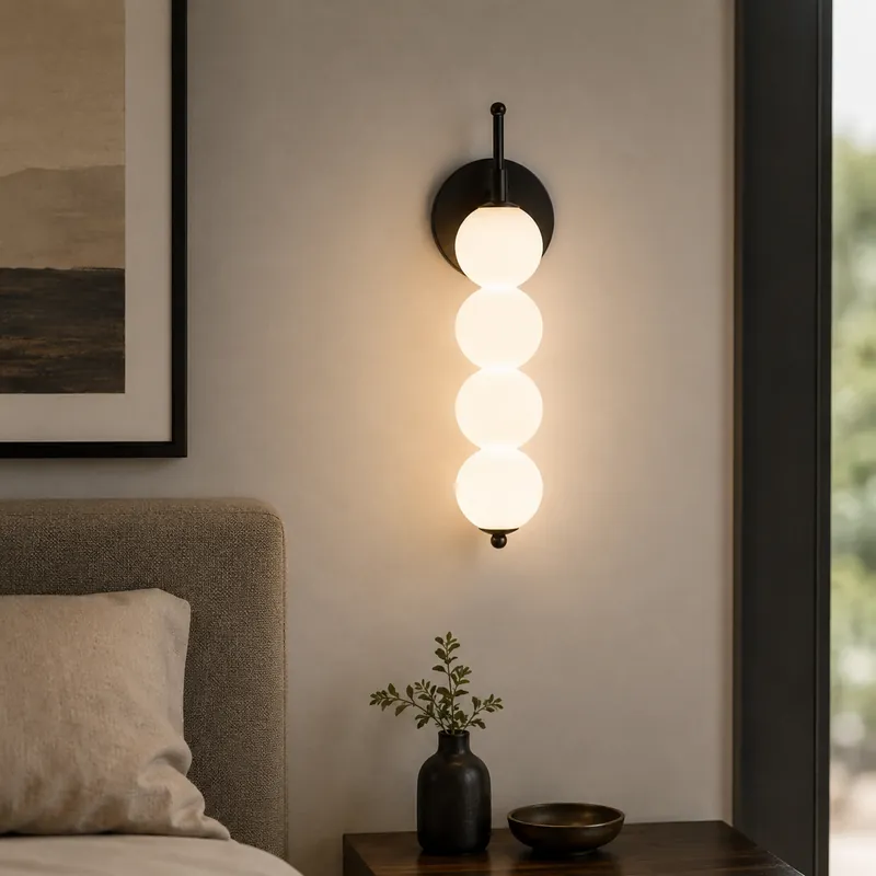 Applique Murale LED Boules Acrylique - Noir Mat