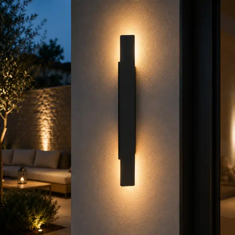 Applique Murale Extérieur Noir LED