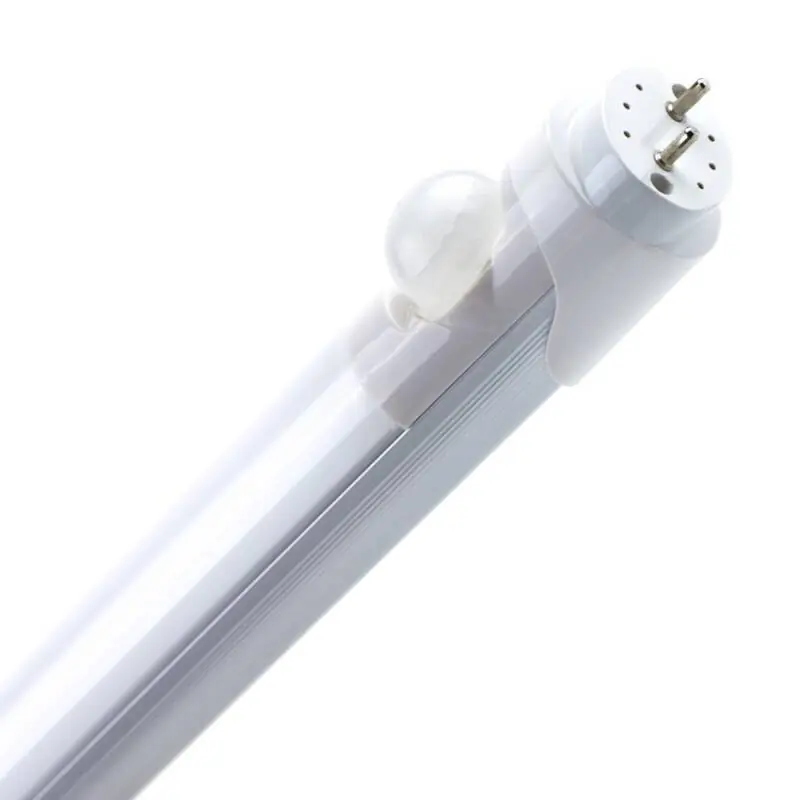 Tube LED 60cm T8 G13 Aluminium avec détecteur de mouvement PIR et éclairage de sécurité Connexion des 2 côtés 9W 100lm/W