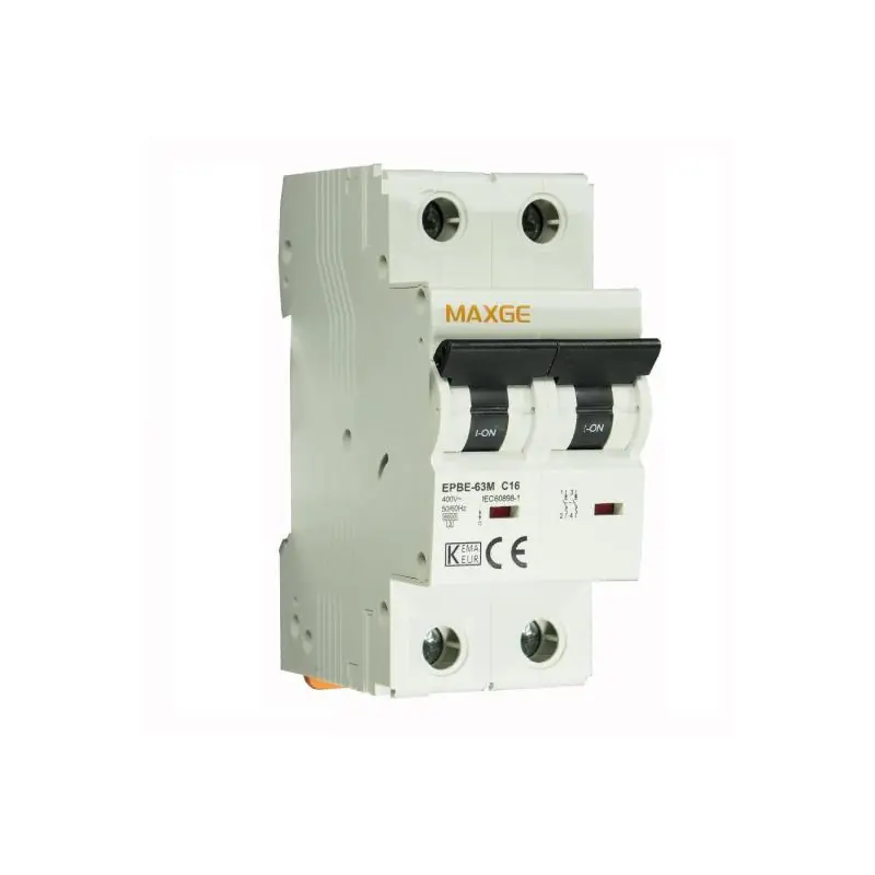 Disjoncteur Résidentiel 2P-6kA 6-40A Courbe C Tertiaire/Résidentiel MAXGE