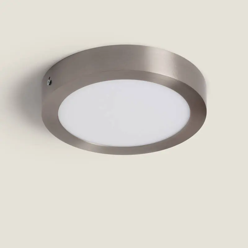 Plafonnier LED Rond 18W Métal Ø225 mm Argenté