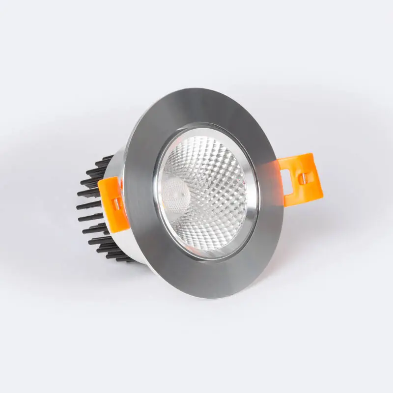 Spot Downlight LED 7W Rond COB CRI90 Coupe Ø 70 mm Argentée