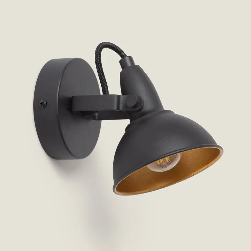 Lampe Murale Orientable Métal Emer 1 Spot Noir