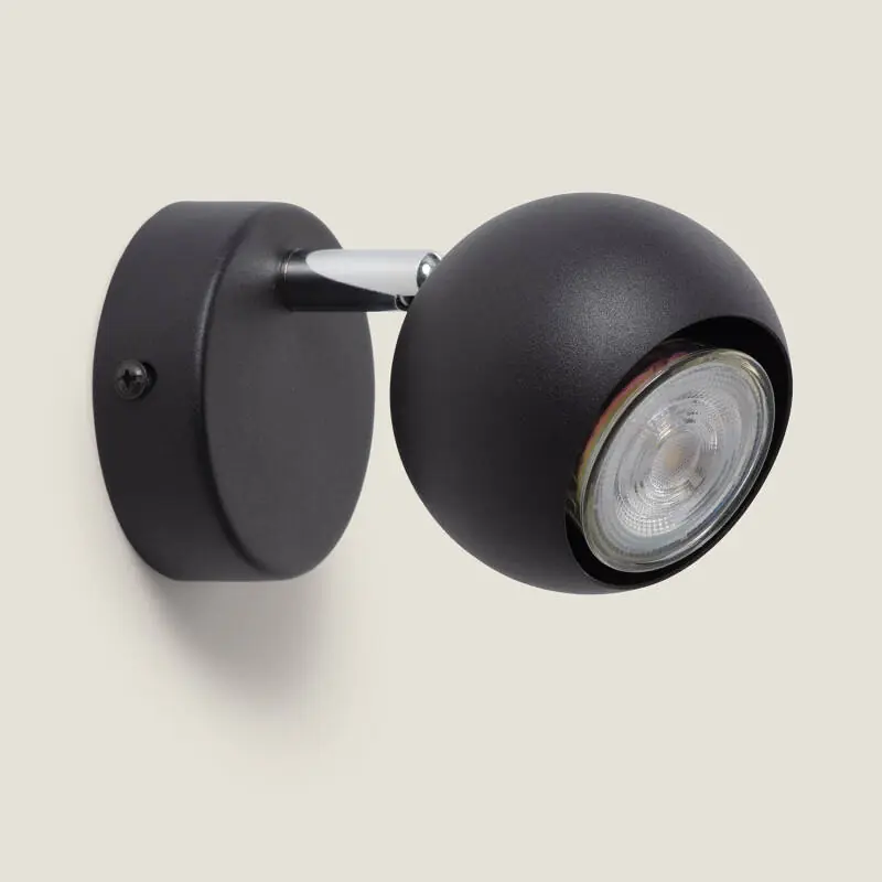 Applique Murale Orientable Aluminium 1 Spot Noir Ates