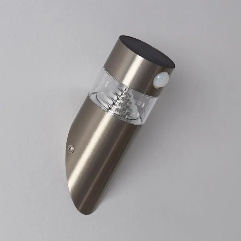 Applique Murale LED Extérieure Solaire Acier Inoxydable avec Détecteur de Mouvement PIR Inti