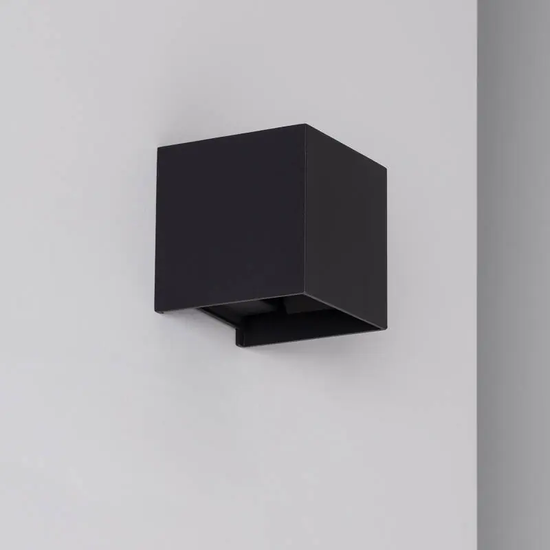 Applique Murale LED Extérieure Aluminium 6W Éclairage Double Face Eros Noire