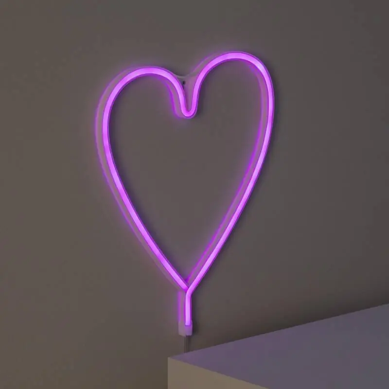 Néon LED Heart à Piles
