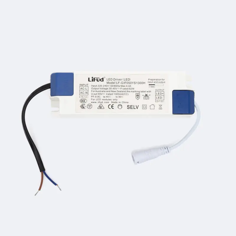 Driver LIFUD 220-240V No Flicker Sortie 30-40V 1300mA 62W LF-GIF050YS1300H