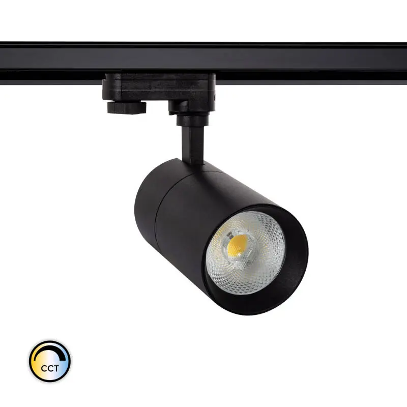 Spot LED sur Rail Triphasé 20W Onuba CCT Sélectionnable Noir