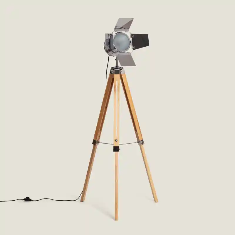 Lampadaire Bois et Métal Bioskop