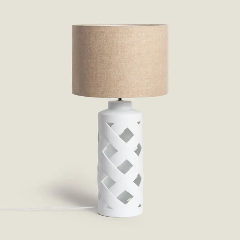 Lampe à Poser Céramique et Tissu Makalu