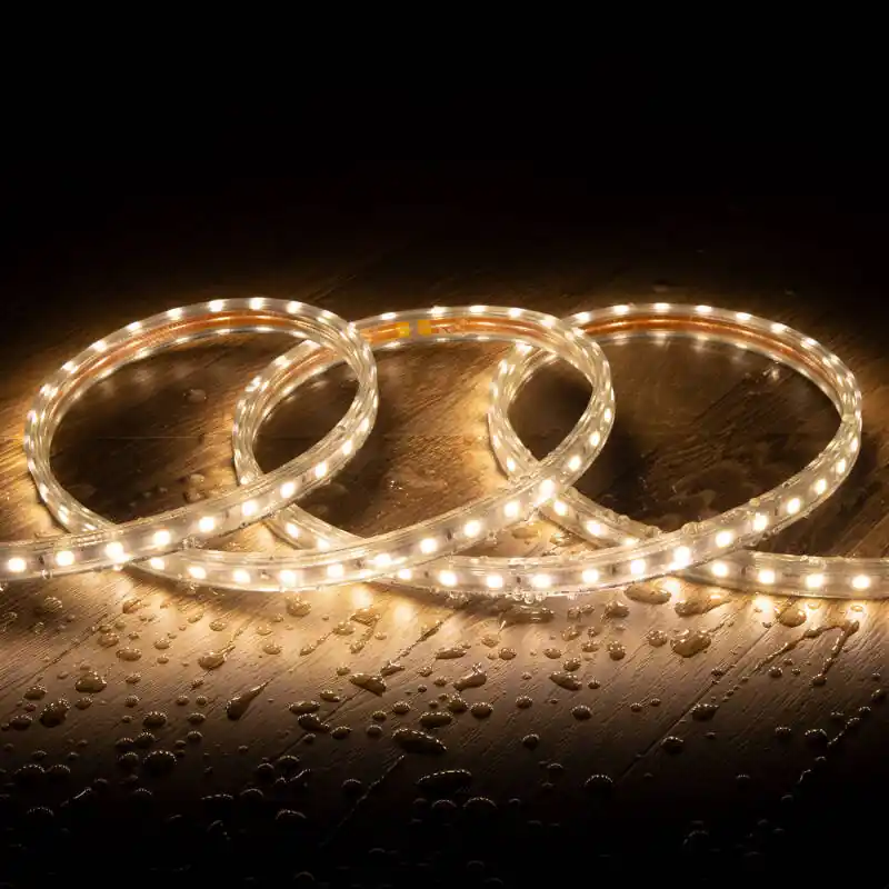 Ruban LED 220V 60 LED/m 4 Mètres Blanc Neutre 10W/m 840lm/m Largeur 14mm Coupe 100cm IP65