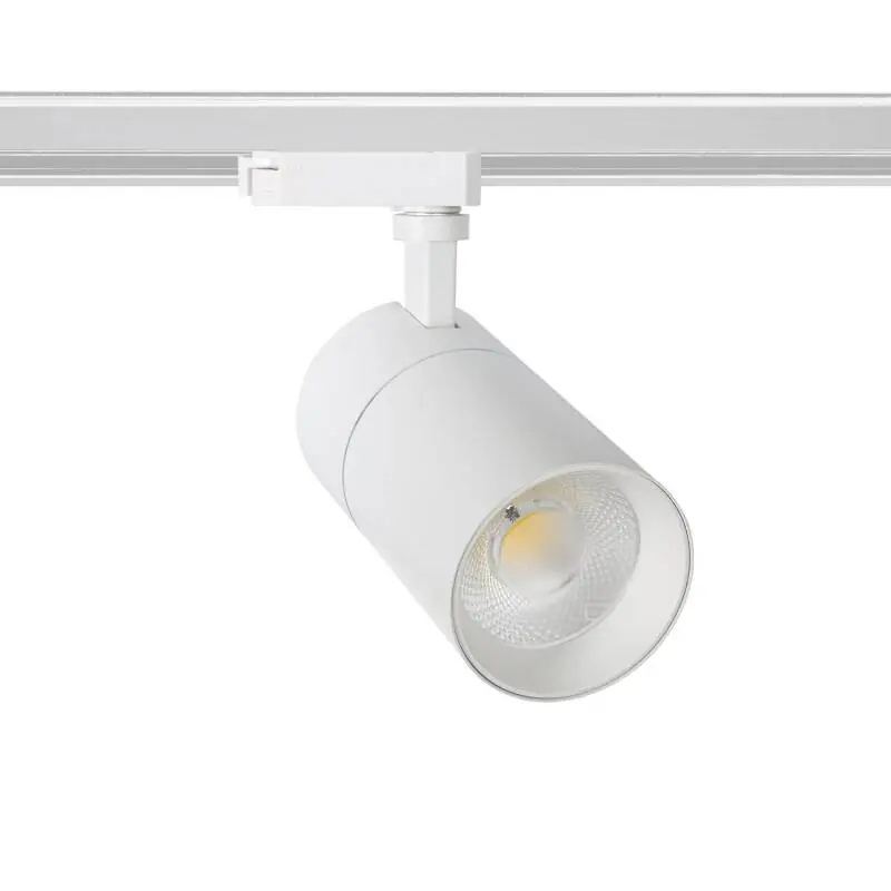 Spot LED sur Rail Monophasé 30W Mallet Dimmable Blanc