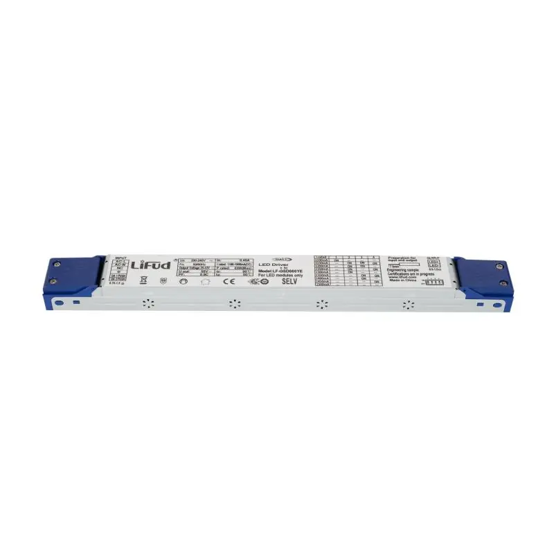Driver LIFUD Dimmable DALI 220-240V Sortie 25-42V DC 1100-1500mA 46-63W No Flicker LF-GSD060YE