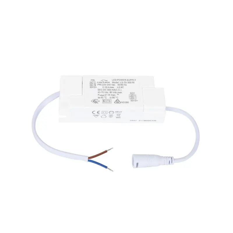Driver EAGLERISE 220-240V Sortie 42-70V DC 300mA 21W No Flicker LS-20-300RI