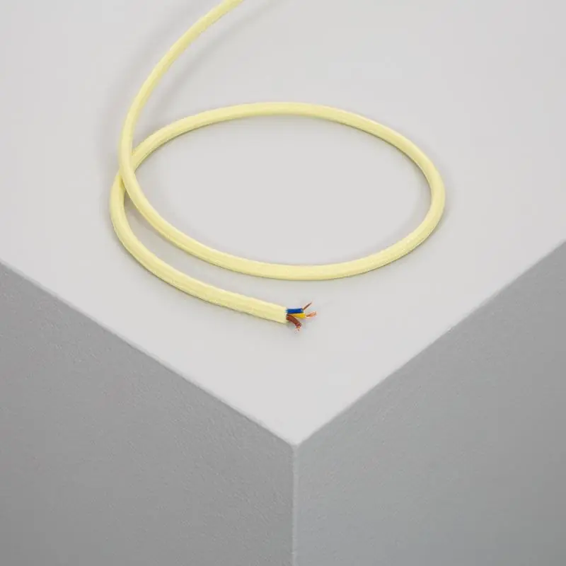 Câble Électrique Textile Jaune