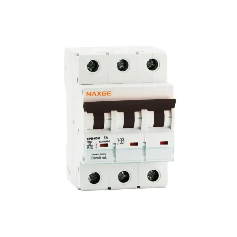 Disjoncteur Magnétothermique Industriel 3P 10-63 A 10 kA Courbe C MAXGE