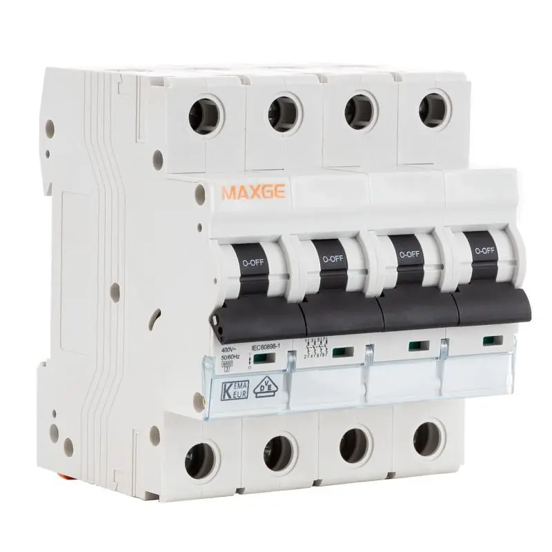 Disjoncteur Magnétothermique Industriel MAXGE 4P-10kA 10-63A Courbe C