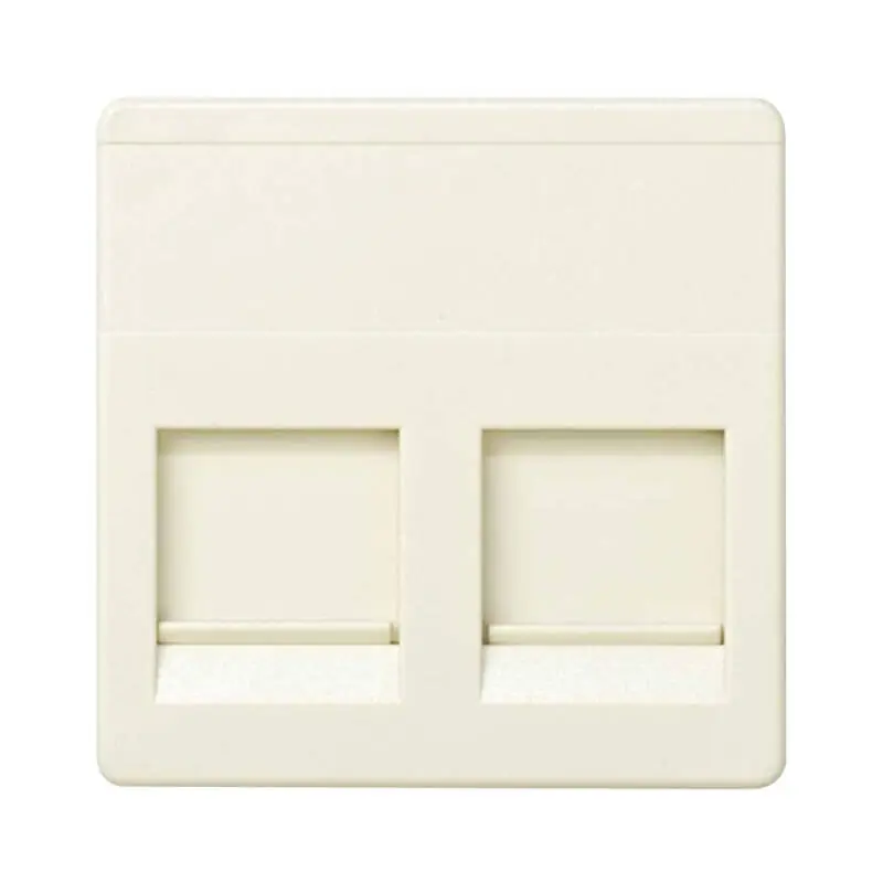 Plaque Prise Double Téléphone RJ11+Internet RJ45 SIMON 27 Play 27486