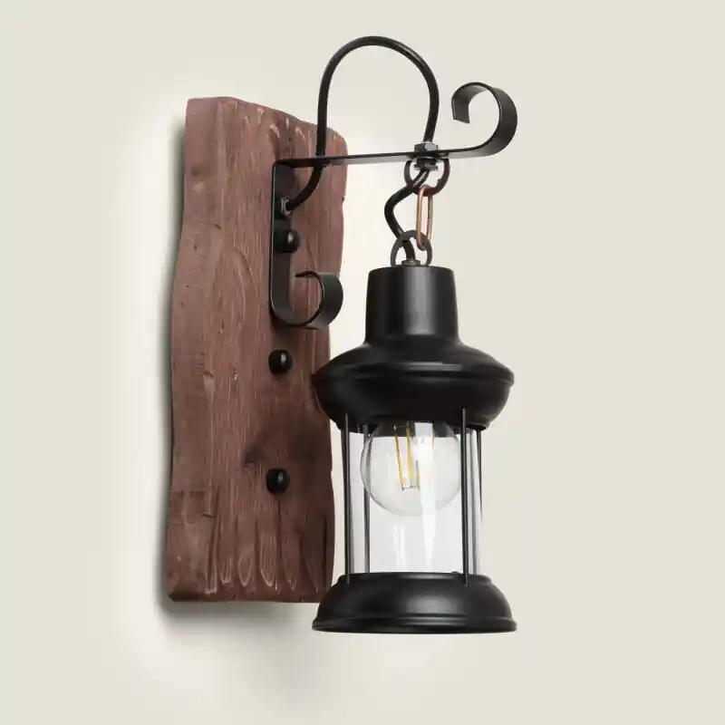Lampe Murale Bois et Métal Fanala