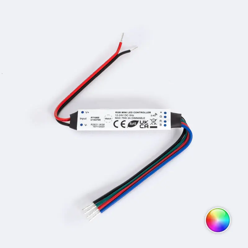 Contrôleur Ruban LED Monochrome/CCT/RGB 12-24V SKYDANCE V3-W Compatible avec Télécommande RF