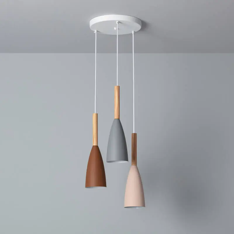 Suspension Aluminium et Bois Rain