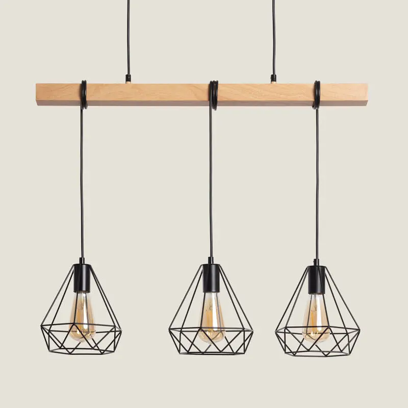 Suspension Métal Sardo 3 Spots