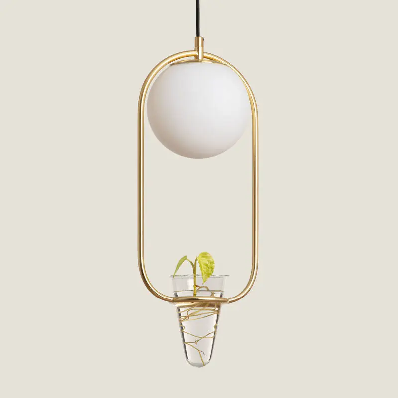 Suspension Métal et Verre Moonlight Puncak