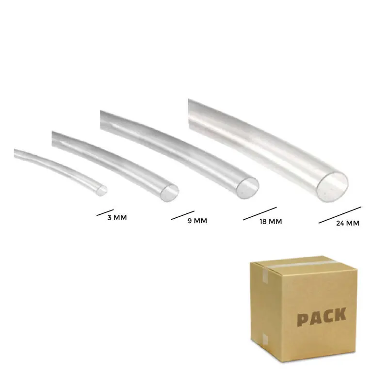 Kit Gaine Thermorétractable 4 Diamétres Différentes Transparente avec Rétraction 3 1