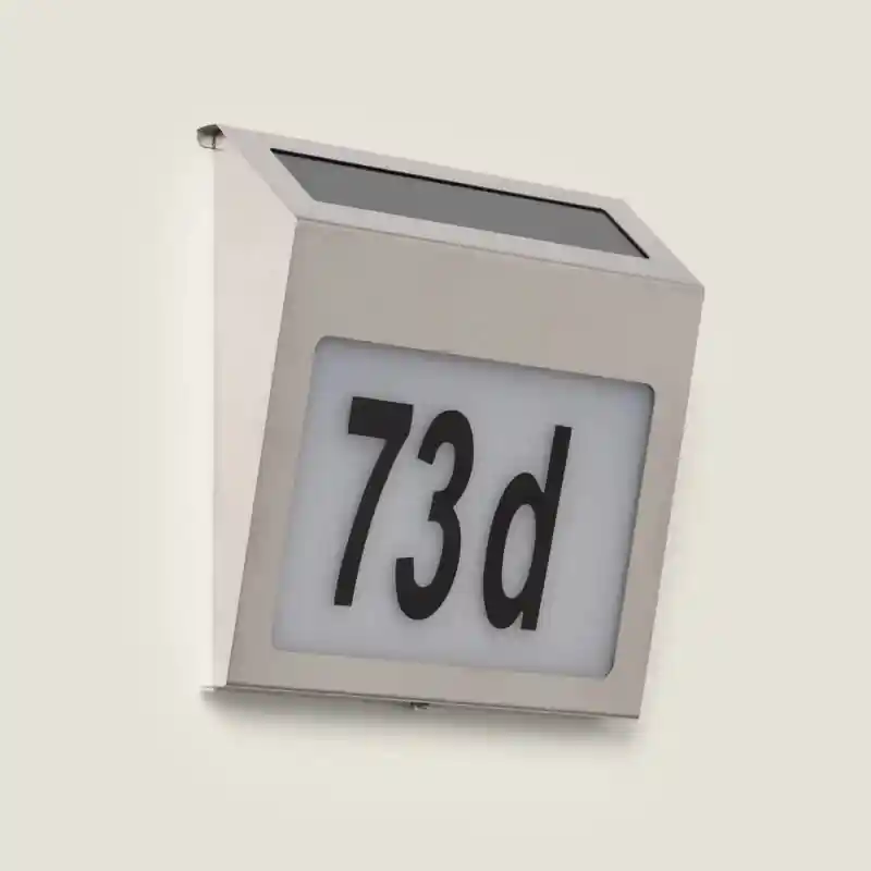 Applique Murale LED Extérieure Solaire Barua pour Numérotation de Maisons