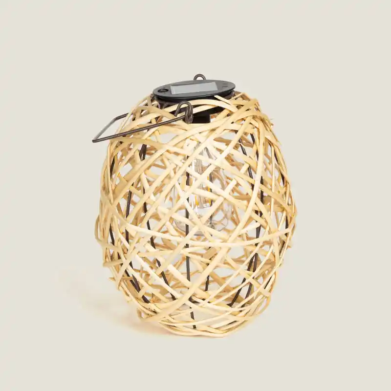 Lampe à Poser LED Extérieure Solaire Rotin Baihar