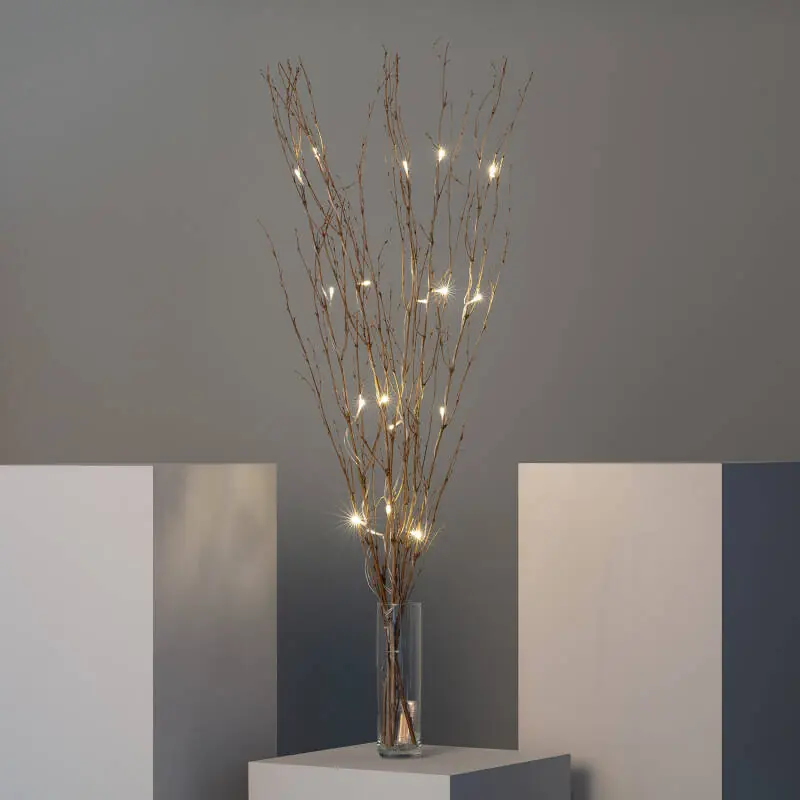 Branches Décoratives LED Bambou Naturel 1,2m