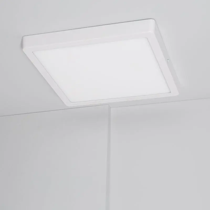 Plafonnier LED Carré 24W Extra-Plat CCT Sélectionnable 280x280 mm