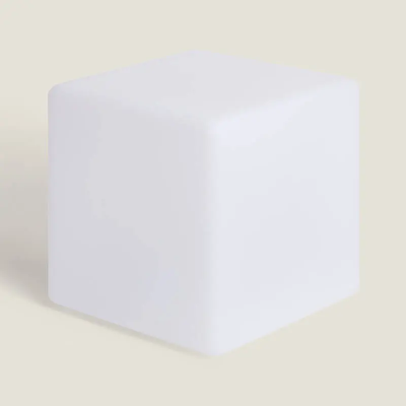 Cube LED RGBW 30cm avec Batterie Rechargeable Solaire + USB