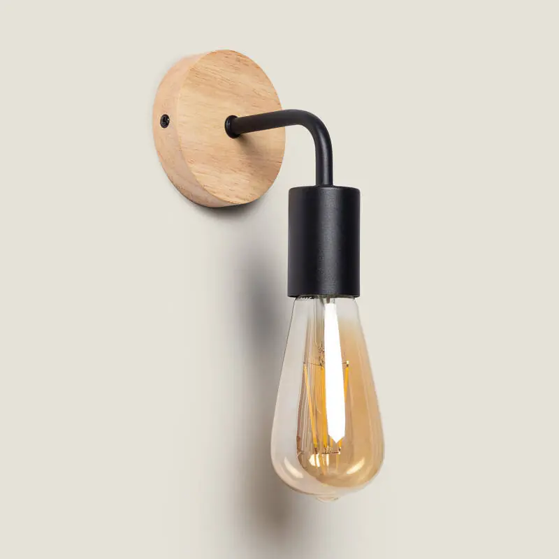 Lampe Murale Bois et Métal Jedali