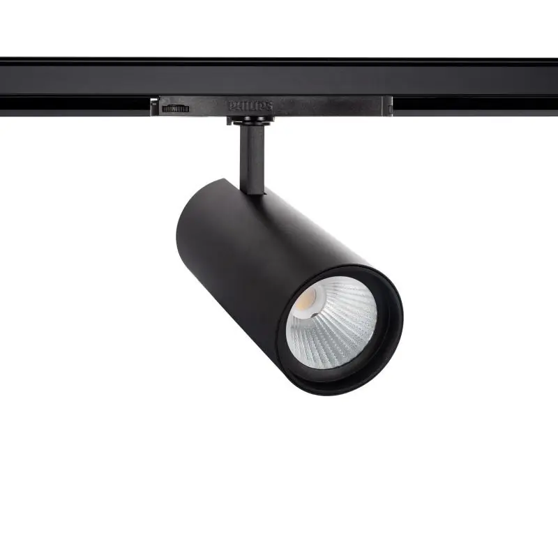Spot LED sur Rail Triphasé 40W d‘Angelo PHILIPS Xitanium Noir