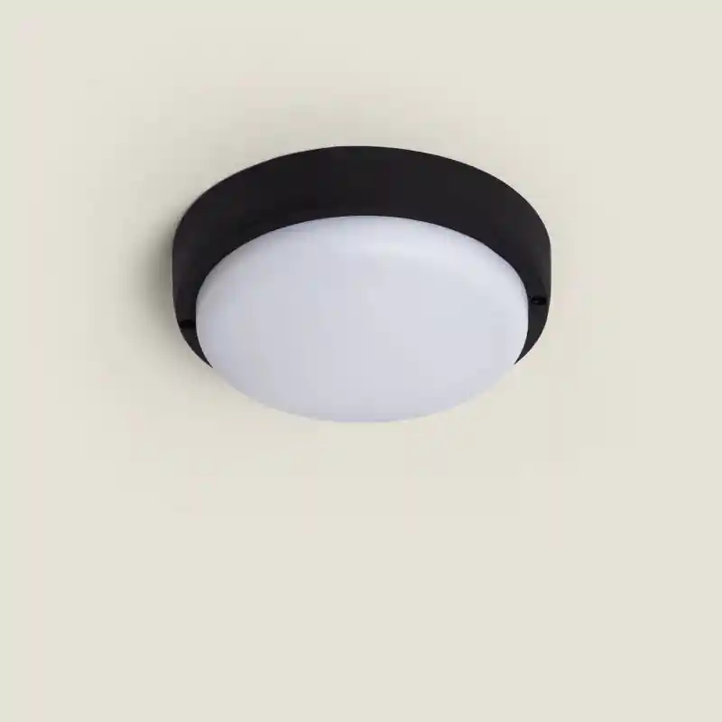 Plafonnier LED Extérieur Rond 25W Hublot Black IP65 Ø175 mm