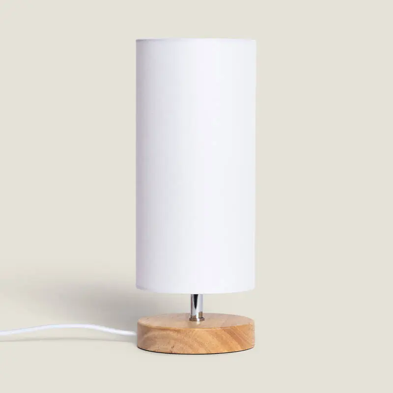 Lampe à Poser Bois et Tissu Roundi Haarle