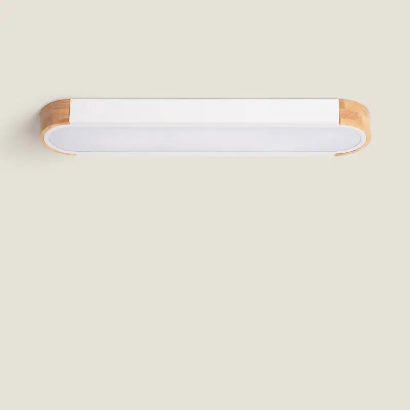 Plafonnier LED 18W Bois et Aluminium 140x650 mm CCT Sélectionnable Dari Lang