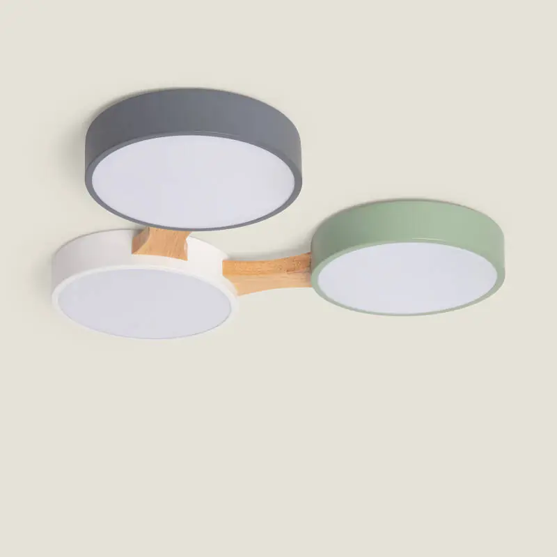 Plafonnier LED 30W Bois et Aluminium CCT Sélectionnable Sams