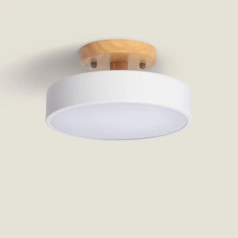 Plafonnier LED 12W Bois et Aluminium CCT Sélectionnable Whisty