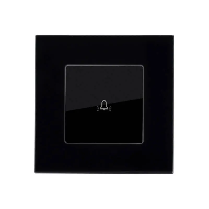 Bouton Poussoir Simple avec Plaque Crystal