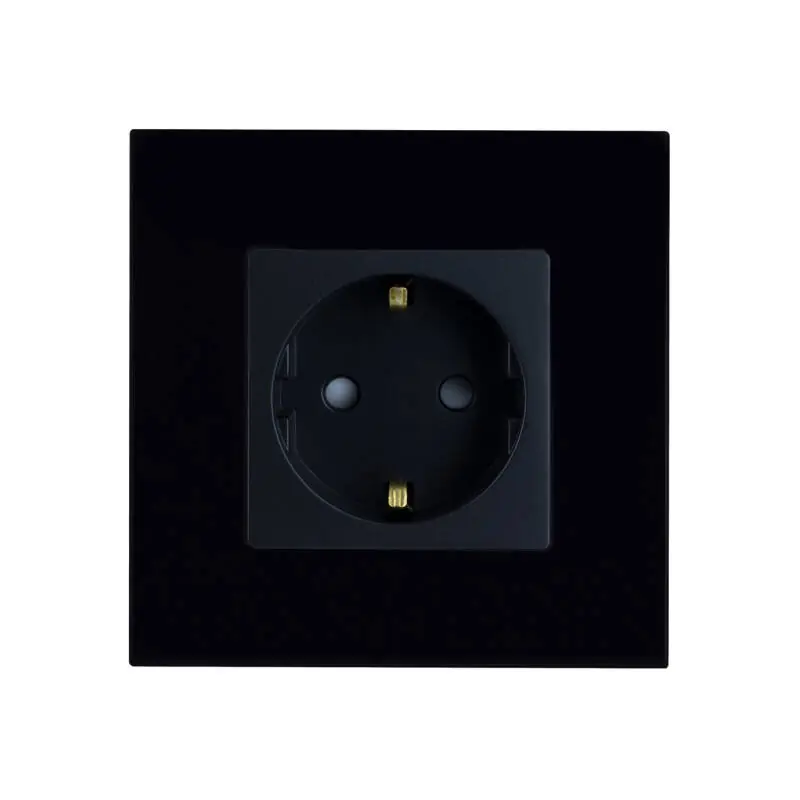 Prise Type F Schuko avec Plaque Crystal Modern
