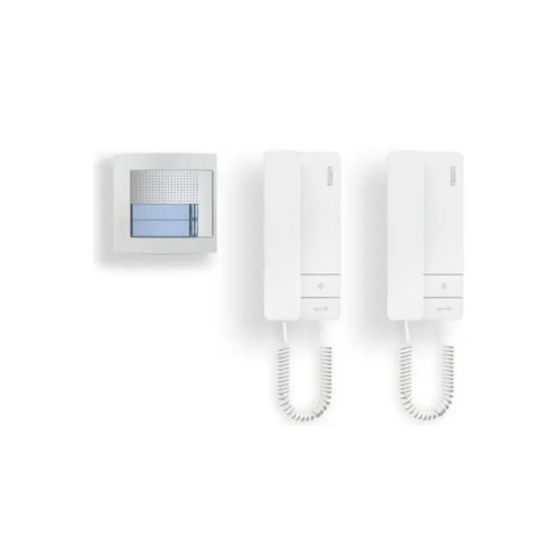 Kit Interphone 2 Logements 2 fils avec Panneau SFERA NEW et 2 Téléphones Serie 8 TEGUI 378152