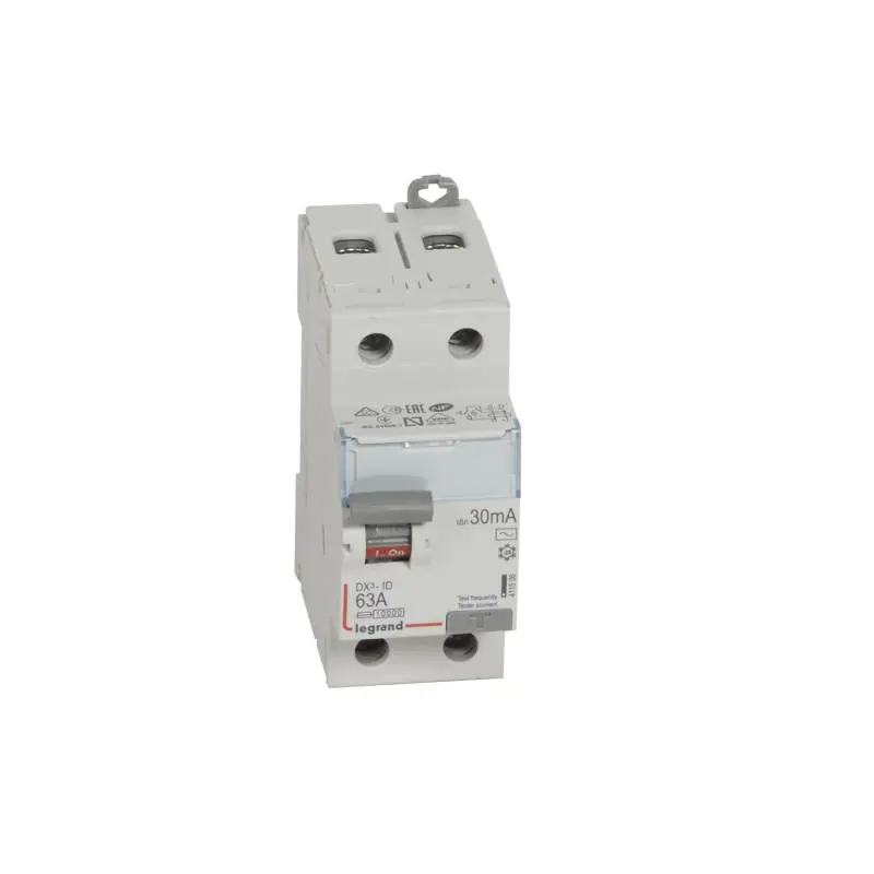 Interrupteur Différentiel DX³ Industriel 2P-30mA 10kA Class AC 63A LEGRAND 411506