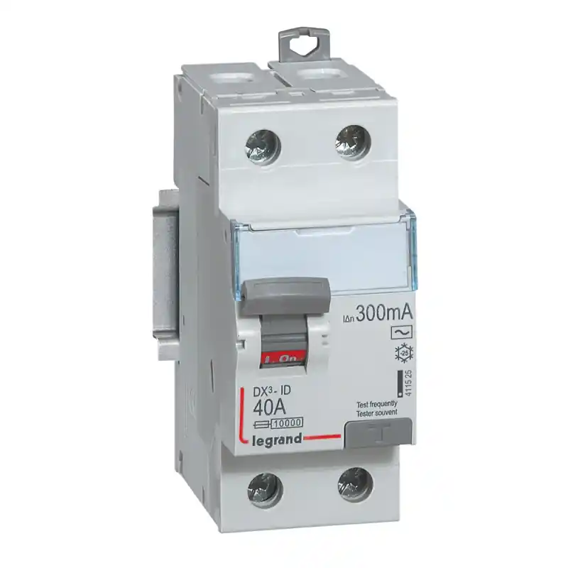 Interrupteur Différentiel DX³ Industriel 2P-300mA 10kA Class AC 25-63A LEGRAND 411524
