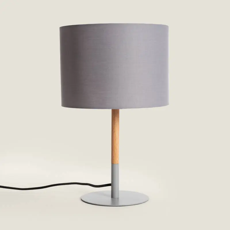 Lampe à Poser Métal et Bois Silinda WiFi avec Variateur