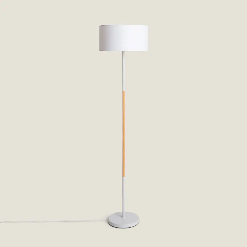 Lampadaire Métal et Bois Silinda WiFi avec Variateur